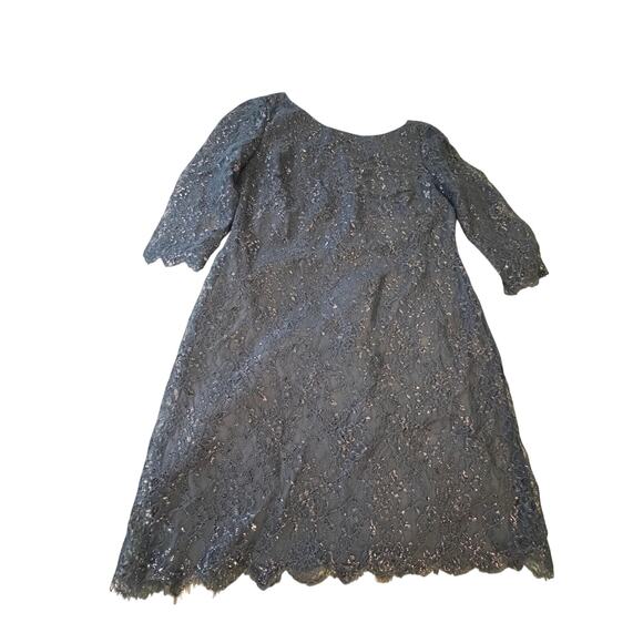 Calvin Klein Blue Lace Sparkle Cocktail Dress - Size P - Picture 11 of 12
